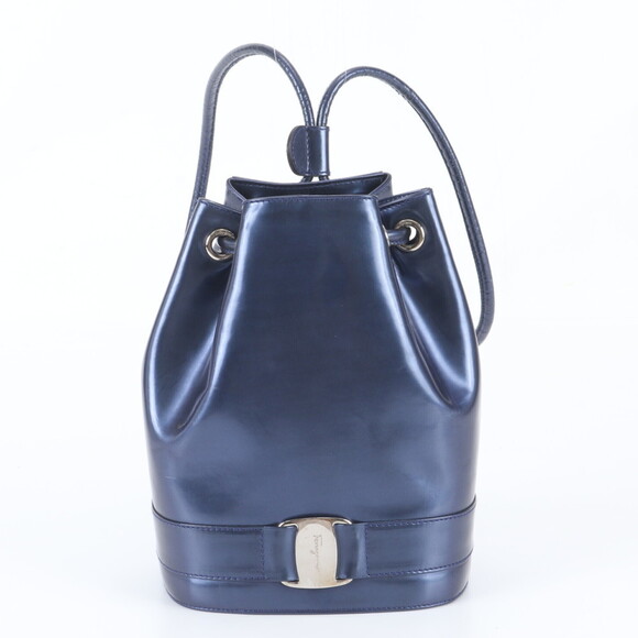 SALVATORE FERRAGAMO Handbags - Salvatore Ferragamo Vara Ribbon 216702 Leather Mini Backpack Shoulder Bag for...